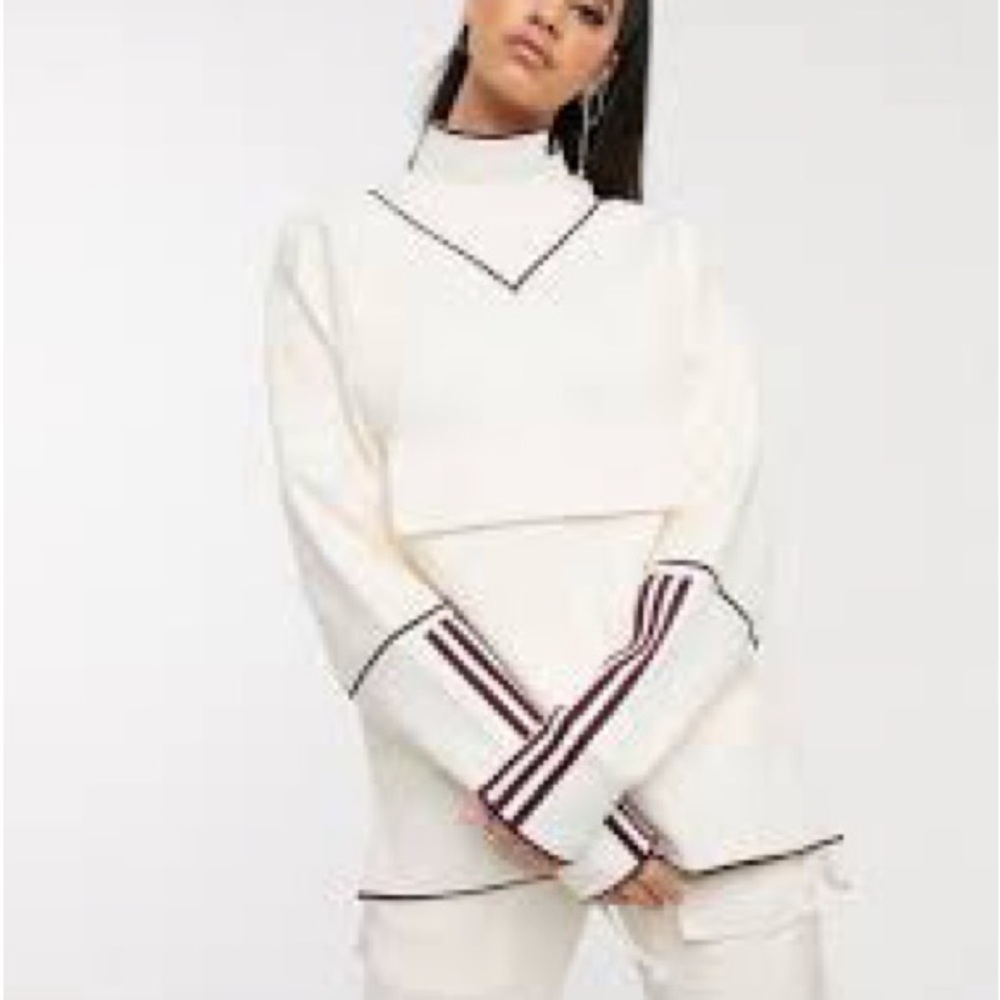 Adidas Ivy Park Sweatshirt Beyonce Ecru Tint Maroon Size S